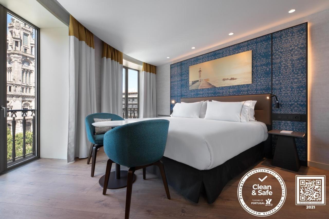 Hotel Eurostars Aliados Porto Exteriér fotografie A Clean & Safe certified hotel room in Lisbon, Portugal